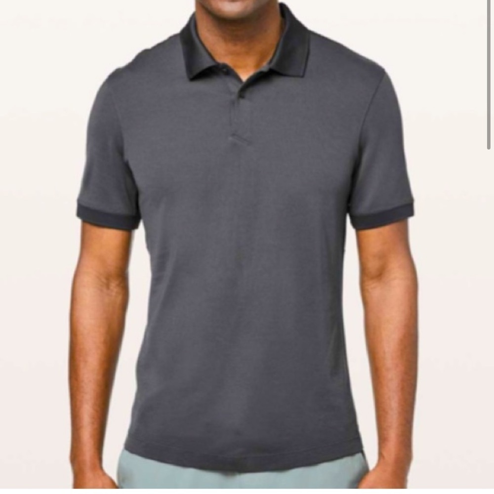1. Lululemon Tech Pique Polo Short Sleeve
Shirt Obsidian Gray